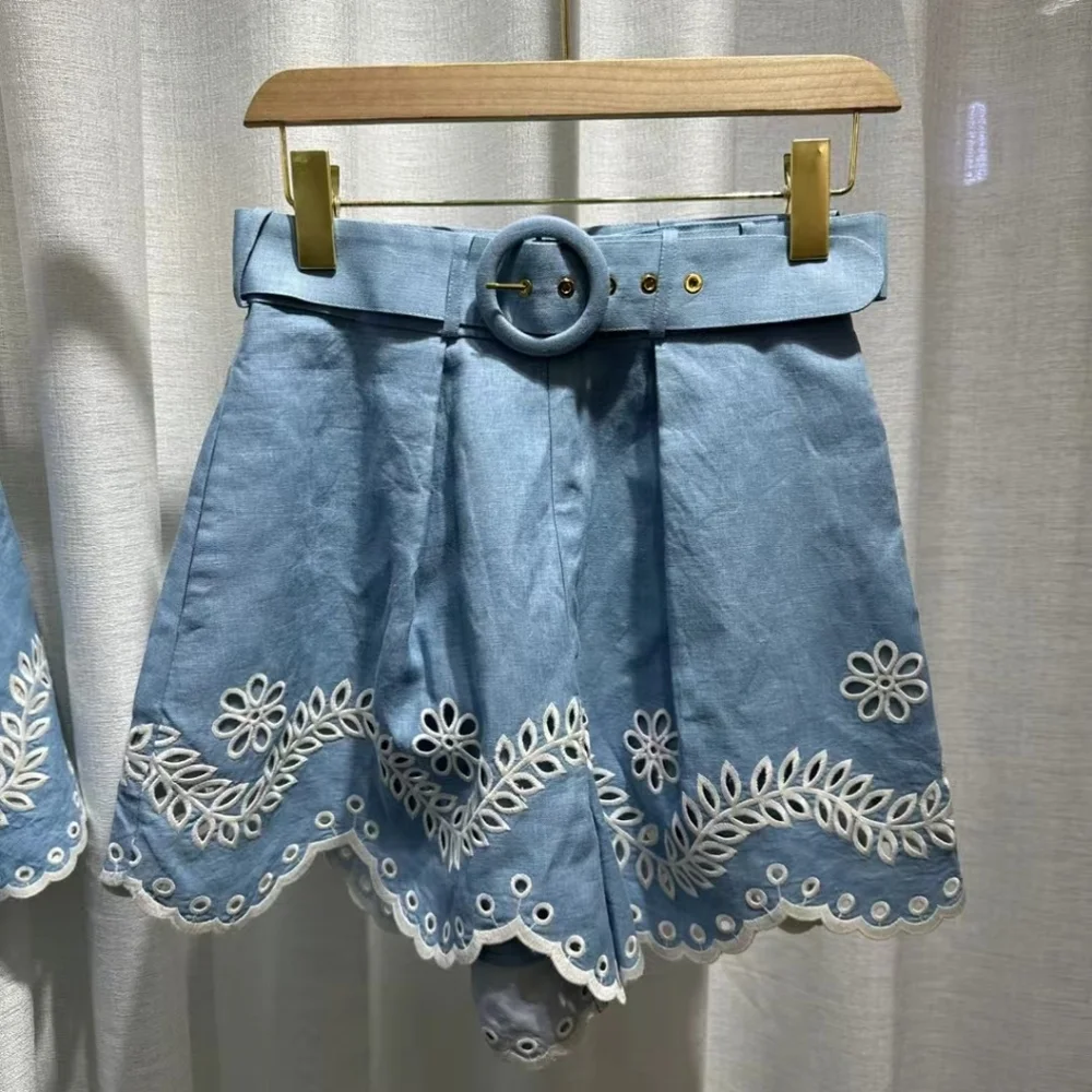 Zimmermann Blue and White Junie shirt and shorts - Picture 5 of 8